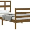 Letti vidaXL Solid wood bed with headboard 90x200cm (3194819)