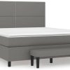 vidaXL Box spring bed with mattress 180x200cm fabric (3136534) Letti