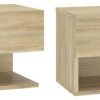 Comodini vidaXL Wall Bedside Tables Wood 2 pcs.810960