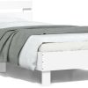 vidaXL Bed frame with headboard LED lights 100x200cm (838708) Letti