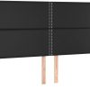 vidaXL LED headboard 180x5x118/128cm artificial leather (3122386) Letti