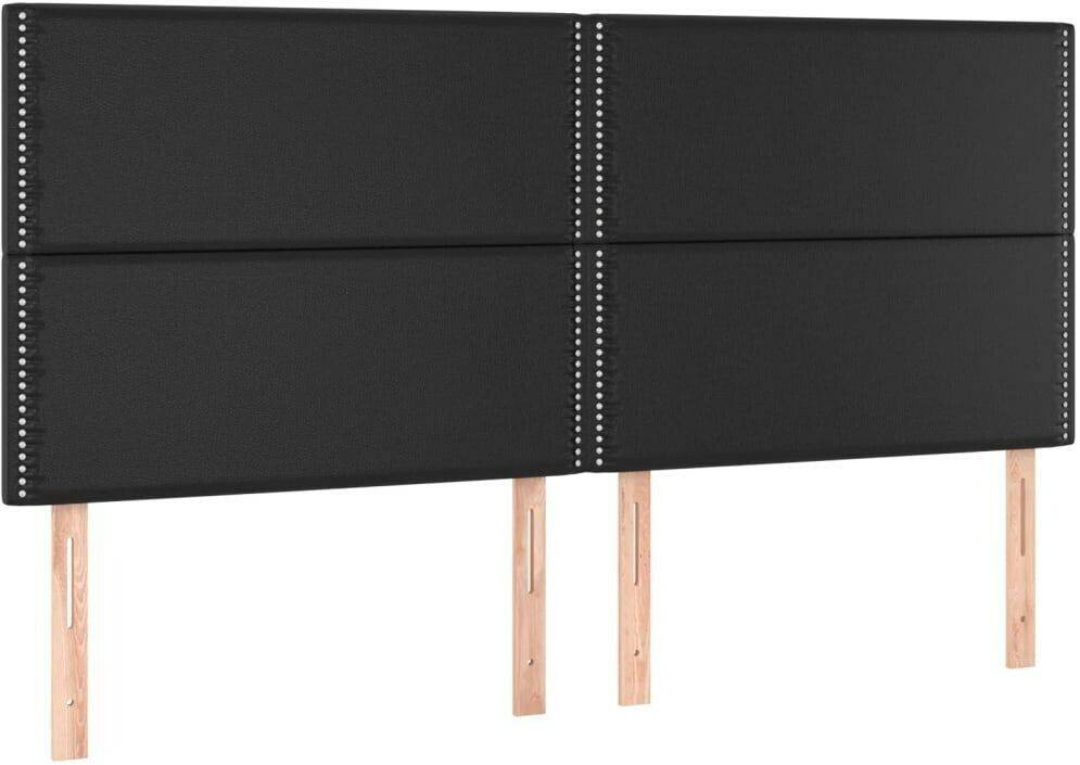 vidaXL LED headboard 180x5x118/128cm artificial leather (3122386) Letti