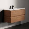 Riho Spring Dew bathroom furniture set A1 + 1 tap hole 100x46cm Red Wood (F001012D02) Set mobili da bagno