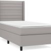 vidaXL Box spring bed with mattress 100x200cm fabric (3131489) Letti