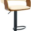 CLP Bar stool Nilse imitation leather black walnut/cream (322147) Mobili bar