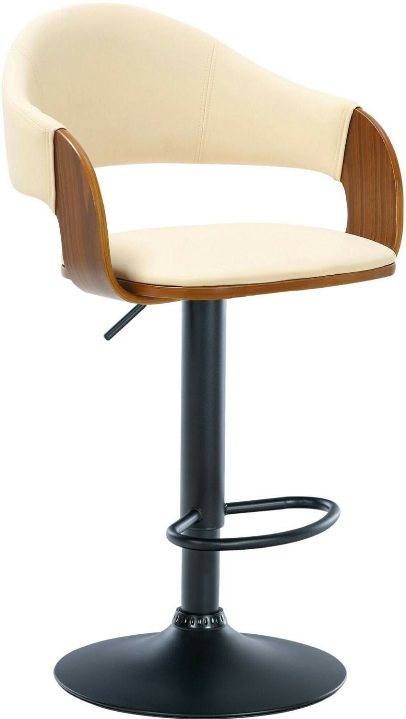 CLP Bar stool Nilse imitation leather black walnut/cream (322147) Mobili bar