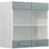 Livinity Kitchen cabinet glass R-Line, 60 cm, blue-gray/white Mobili da cucina