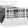 Letti vidaXL Bed frame with head and footboard metal 150x200cm (376393)