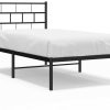 vidaXL Bed frame with headboard metal 90x190cm (355651) Letti