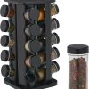 Portaspezie Relaxdays 21 pieces Spice carousel, kitchen gadgets, black 10043747