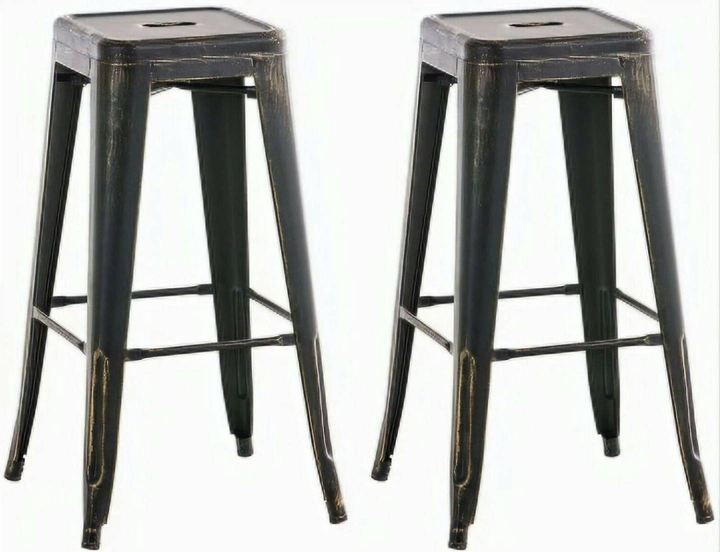 CLP Set of 2 bar stools Joshua black-gold (307608) Mobili bar