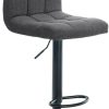 CLP Bar stool Calma fabric black light gray (322479) Mobili bar