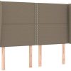 vidaXL Headboard with ears 147x23x118/128cm fabric (3117818) Letti