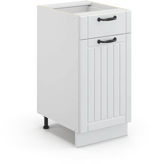 VICCO Drawer base cabinet Fame-Line 40 cm white/white country house Mobili da cucina