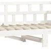 Letti vidaXL Day Bed White Pine Wood 80 x 200 cm