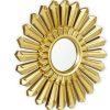 Relaxdays Wall mirror 10025715 sun set round gold plastic frame Ø 25cm 3 pieces Specchi