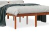 vidaXL Senior bed solid pine wood 135x190cm (844153) Letti