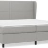 Letti vidaXL Box spring bed with mattress 200x200cm fabric (3127909)