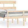 Letti vidaXL Senior bed with headboard solid wood 160x200cm (3195361)