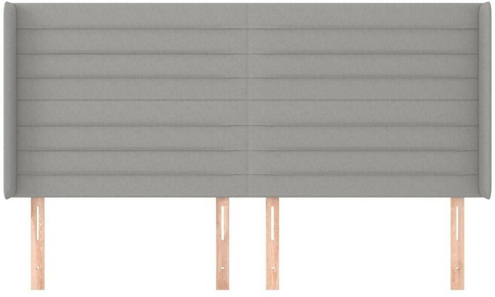 vidaXL Headboard with ears 203x16x118/128cm fabric (3119742) Letti