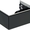 Geberit ONE vanity unit for washbasin with 1 drawer 59.2 x 26.6 x 47 cm lava matt lacquered (505071003) Mobili sottolavabo