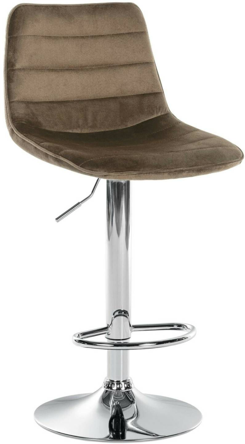 CLP Bar stool Lex velvet chrome brown (321895) Mobili bar