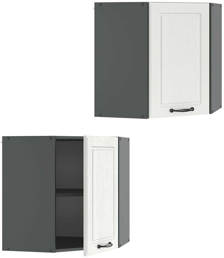 VICCO Corner wall cabinet R-Line 57 cm anthracite/white country house Mobili da cucina