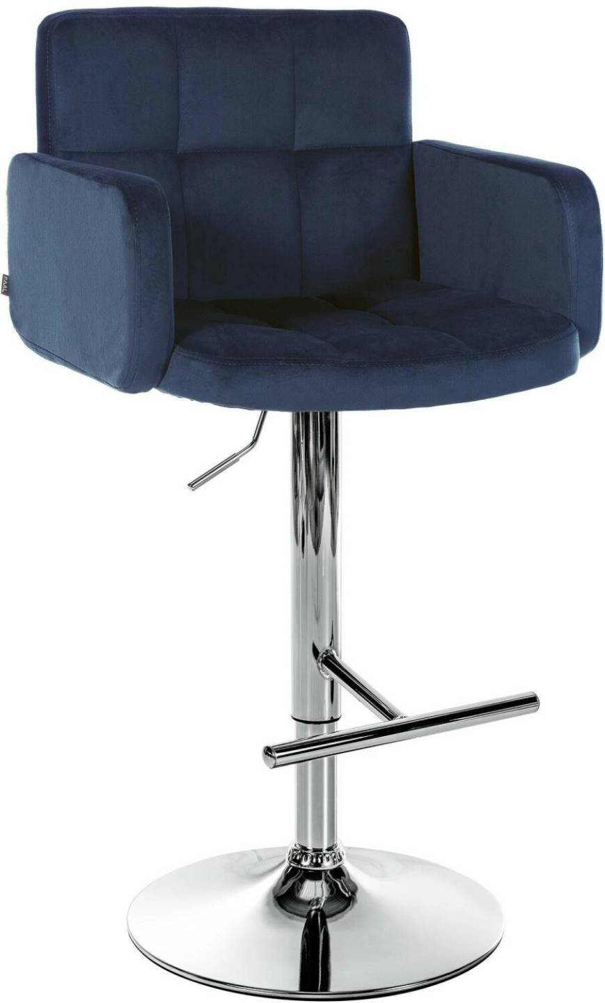 Mobili bar CLP Bar stool Los Angeles velvet chrome blue (323106)