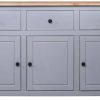 vidaXL Buffet Panama AssortmentPine Grey Cassettiere