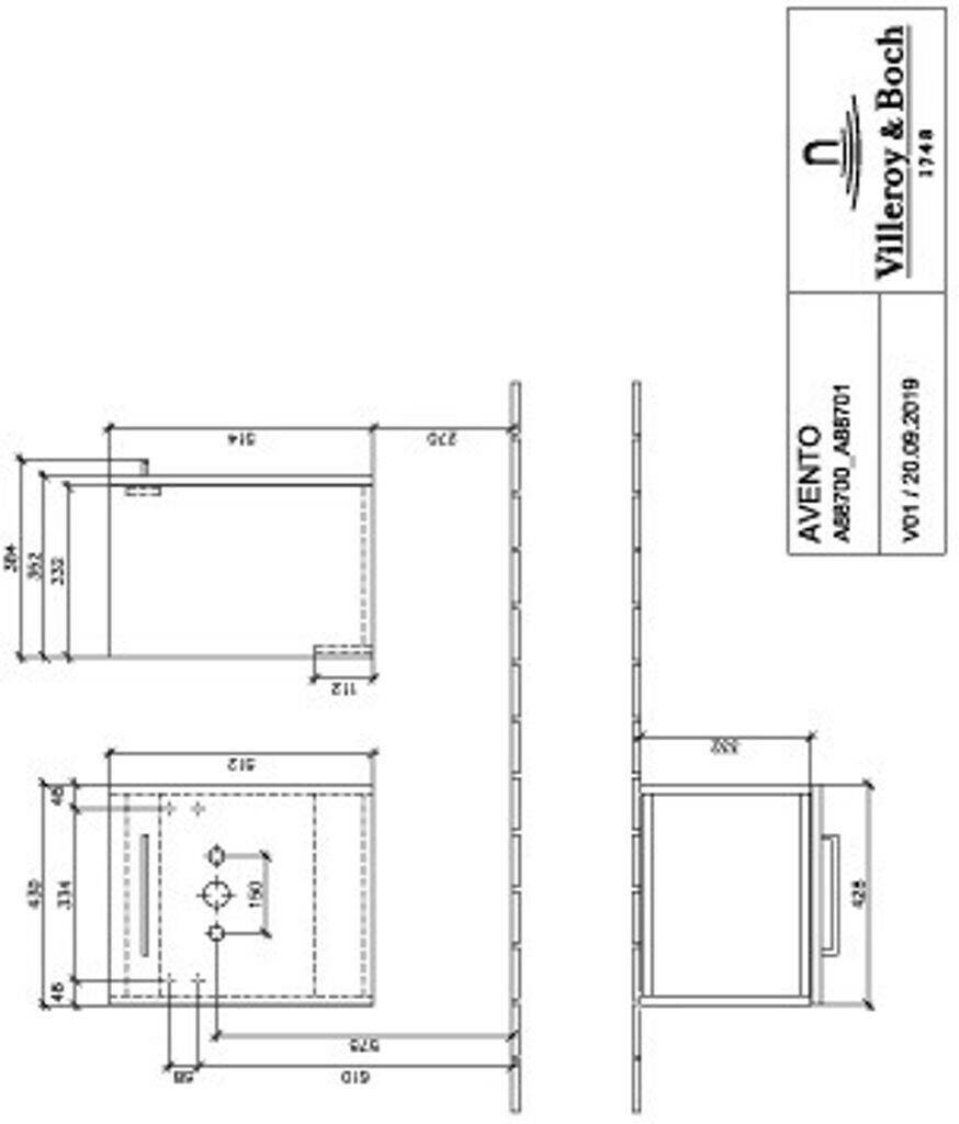 Mobili sottolavabo Villeroy & Boch Avento (A88700B4)