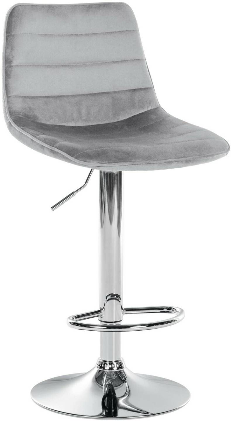 CLP Bar stool Lex velvet chrome gray (321894) Mobili bar