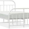 Letti vidaXL Bed frame with head and footboard metal 120x200cm (353700)