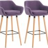 CLP Set of 2 bar stools Grant fabric purple (307124) Mobili bar