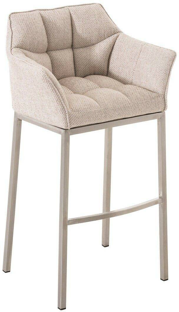 CLP Bar stool Damaso E fabric with 4-foot frame ivory (101159681) Mobili bar