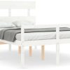 vidaXL Senior bed with headboard solid wood 120x200cm (3195347) Letti