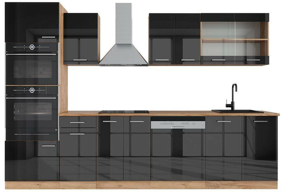 VICCO R-Line 300cmoak anthracite high gloss (37158) Cucine componibili