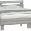 vidaXL Bed frame with headboard made of wood material 200x200cm (3207397) Letti