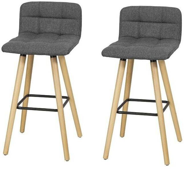 Mobili bar SoBuy Bar Stool Scandi (Set of 2) Dark Grey