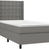 vidaXL Box spring bed with mattress 90x200cm fabric (3131722) Letti