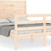 Letti vidaXL Solid wood bed with headboard 140x200cm (3194636)