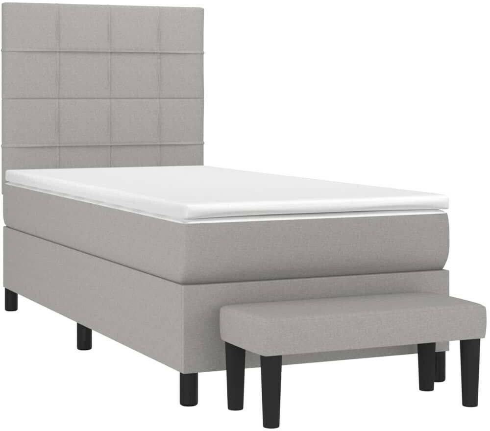 Letti vidaXL Box spring bed with mattress 90x190cm fabric (3136557)