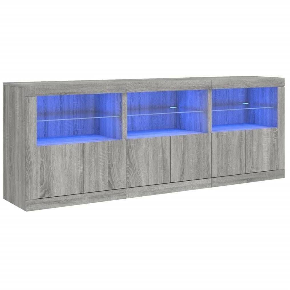 vidaXL Sideboard with LED lights 181.5x67cm (3209007) Cassettiere