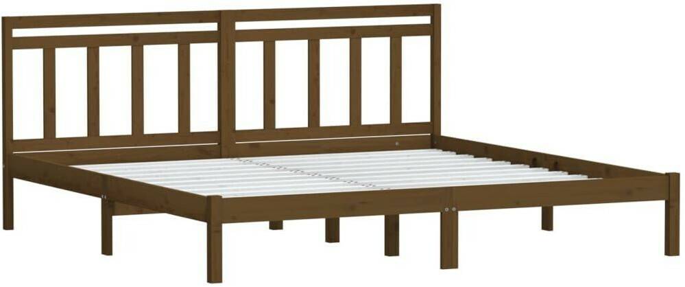 vidaXL Solid wood bed pine 200x200cm (3100612) Letti