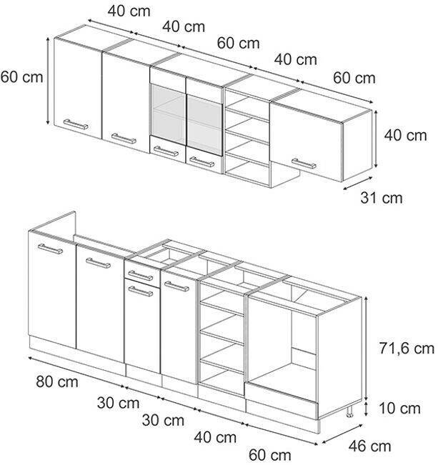 Cucine componibili VICCO R-Line 240cm37678