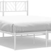 vidaXL Bed frame with headboard metal 160x200cm (372231) Letti