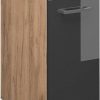 VICCO Drawer base cabinet R-Line 30 cm oak/anthracite high gloss modern Mobili da cucina