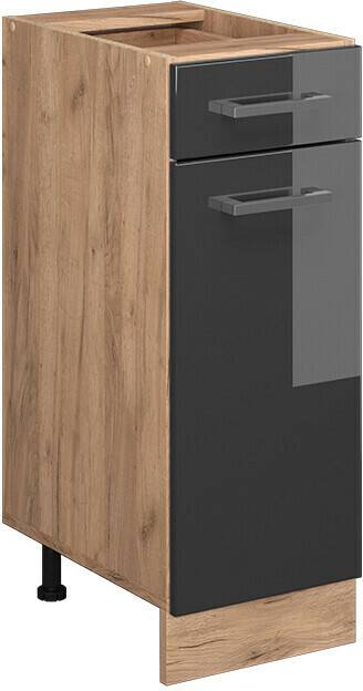 VICCO Drawer base cabinet R-Line 30 cm oak/anthracite high gloss modern Mobili da cucina