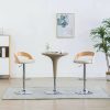 Mobili bar vidaXL Bar stool 2 pcs cream white and bentwood (283147)