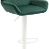 Mobili bar CLP Bar stool Braga velvet white dark green (320911)