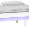 vidaXL Solid wood bed with LED lighting 120x200cm (820602) Letti